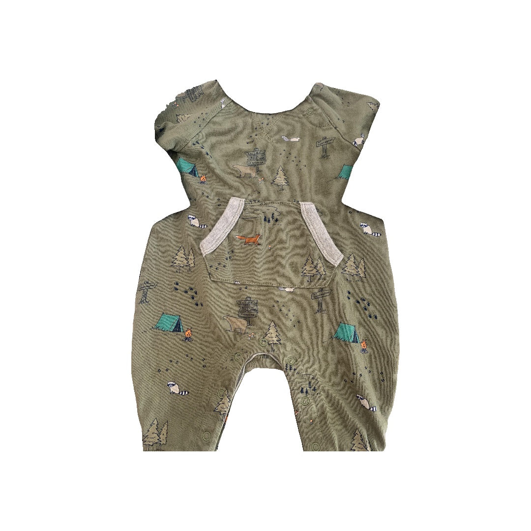 Gap Boys Army Green | animals Long Sleeve Outfit Size: 3-6 months Army Green | animals