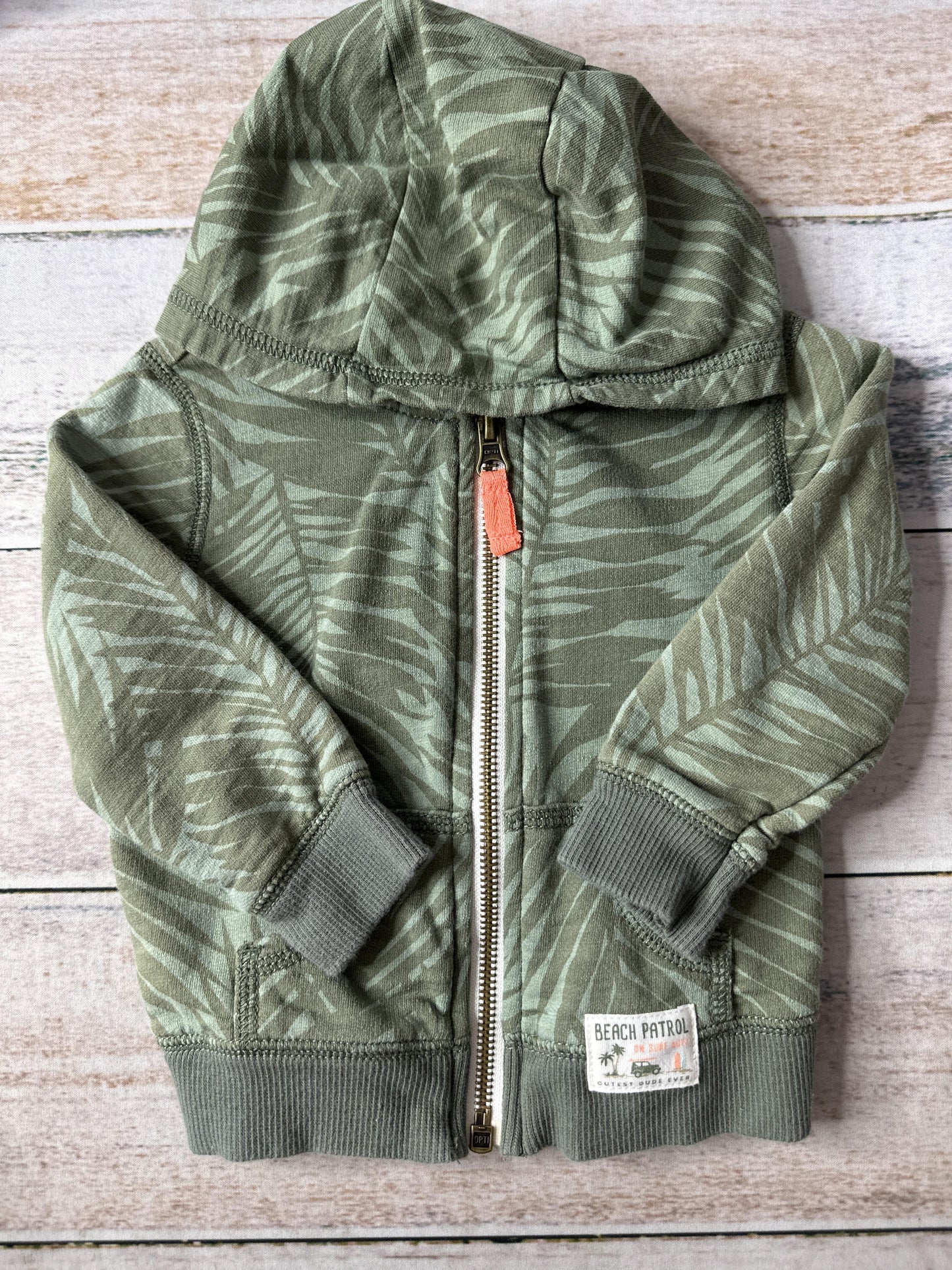 Carters Unisex Army Green | light green Hoodie Size: 9 months Army Green | light green