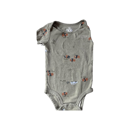 Carters Unisex Army Green Onesie Size: 18 months Army Green