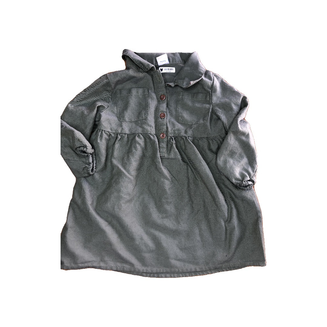 Old Navy Girls Army Green Long Sleeve T-Shirt Size: 18-24 months Army Green