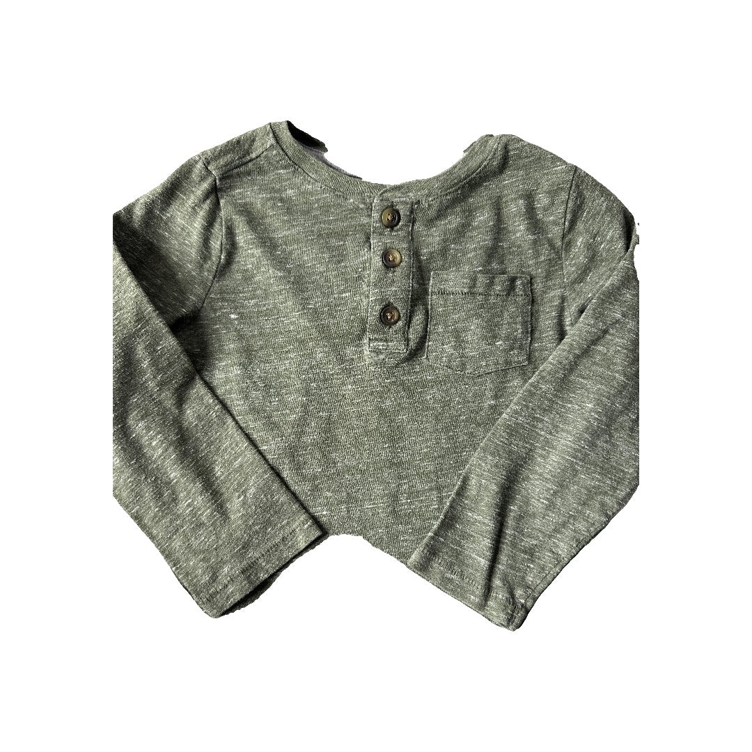 Old Navy Unisex Army Green Long Sleeve T-Shirt Size: 3T Army Green
