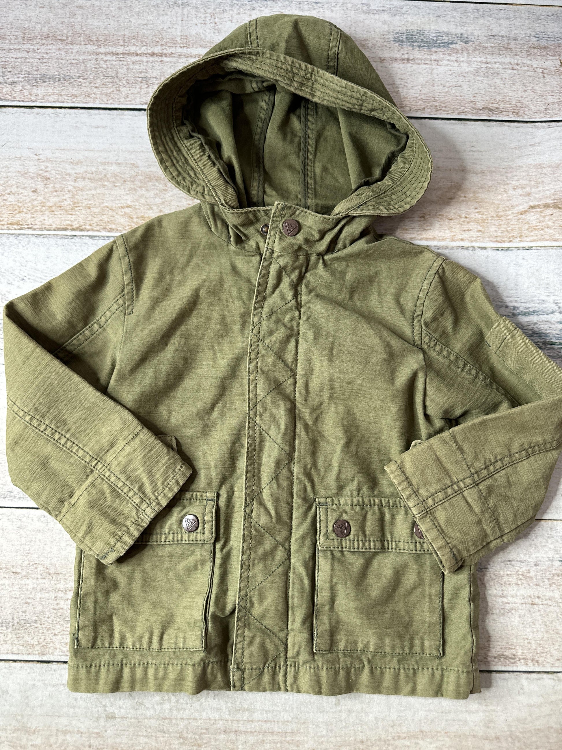 Zara Unisex Army Green Jacket Size: 18-24 months Army Green