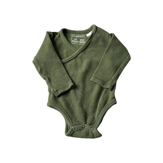 L‚Äôoved Baby Unisex Army Green Onesie Size: 6-9 months Army Green