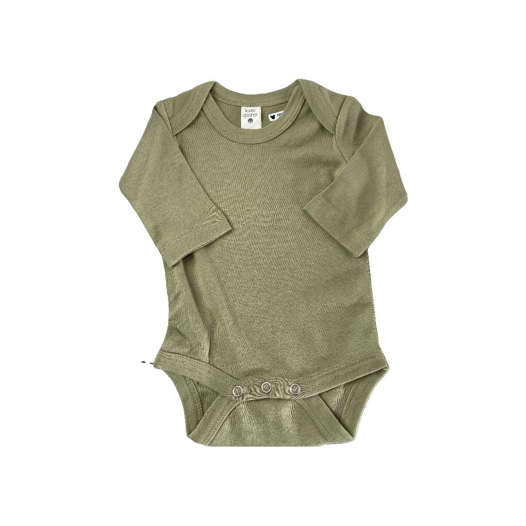 Kate Quinn Unisex Army Green Onesie Size: 3-6 months Army Green