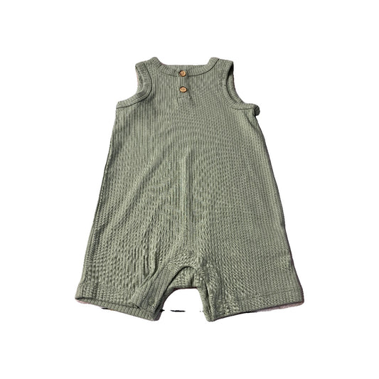 Cat & Jack Unisex Army Green Romper Size: 3-6 months Army Green
