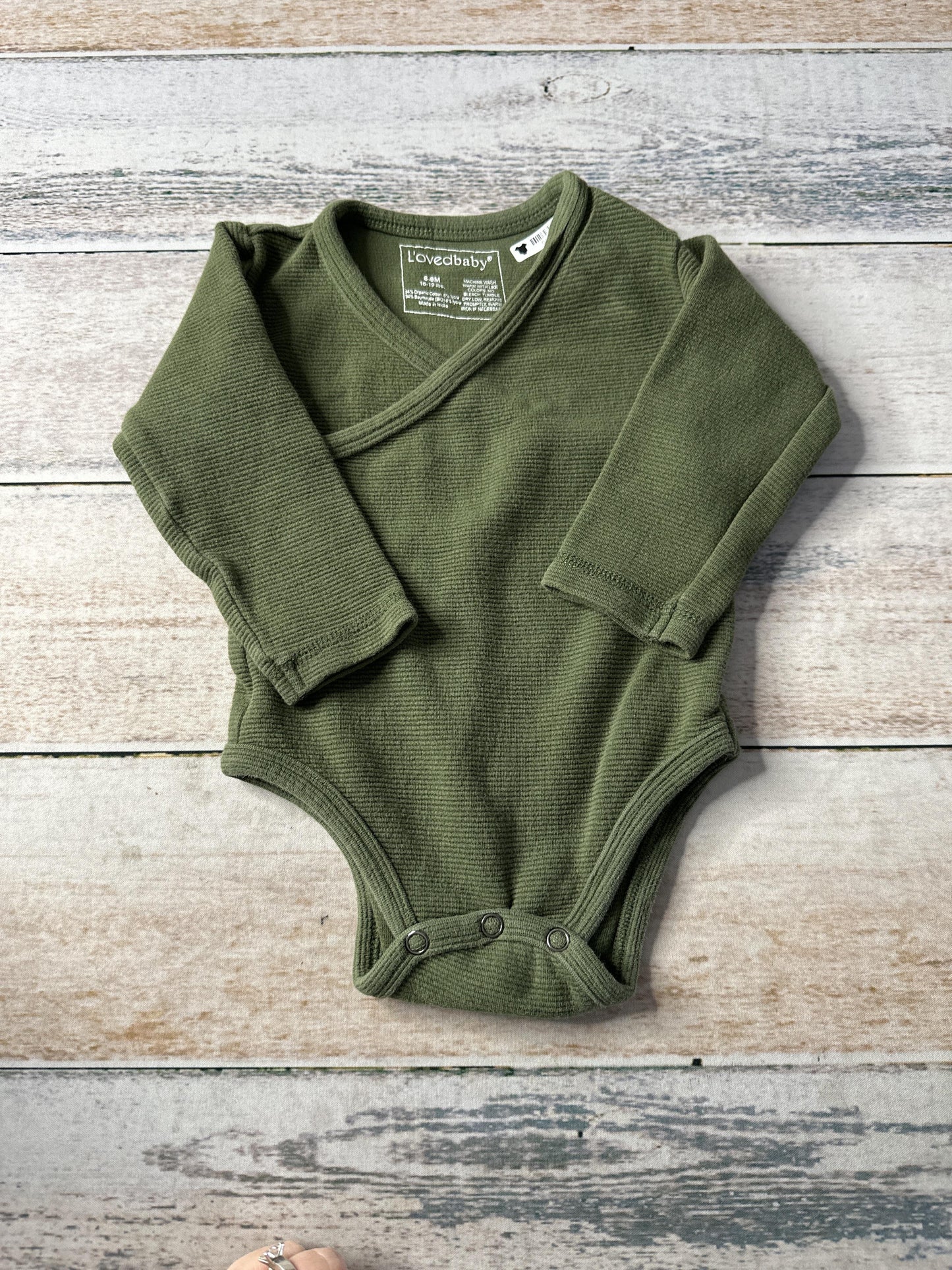 L‚Äôoved Baby Unisex Army Green Onesie Size: 6-9 months Army Green