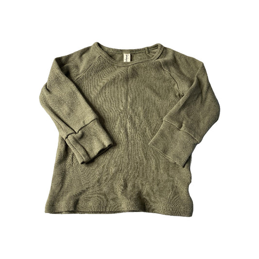 BabySprouts co Unisex Army Green Long Sleeve Shirt Size: 12-18 months Army Green