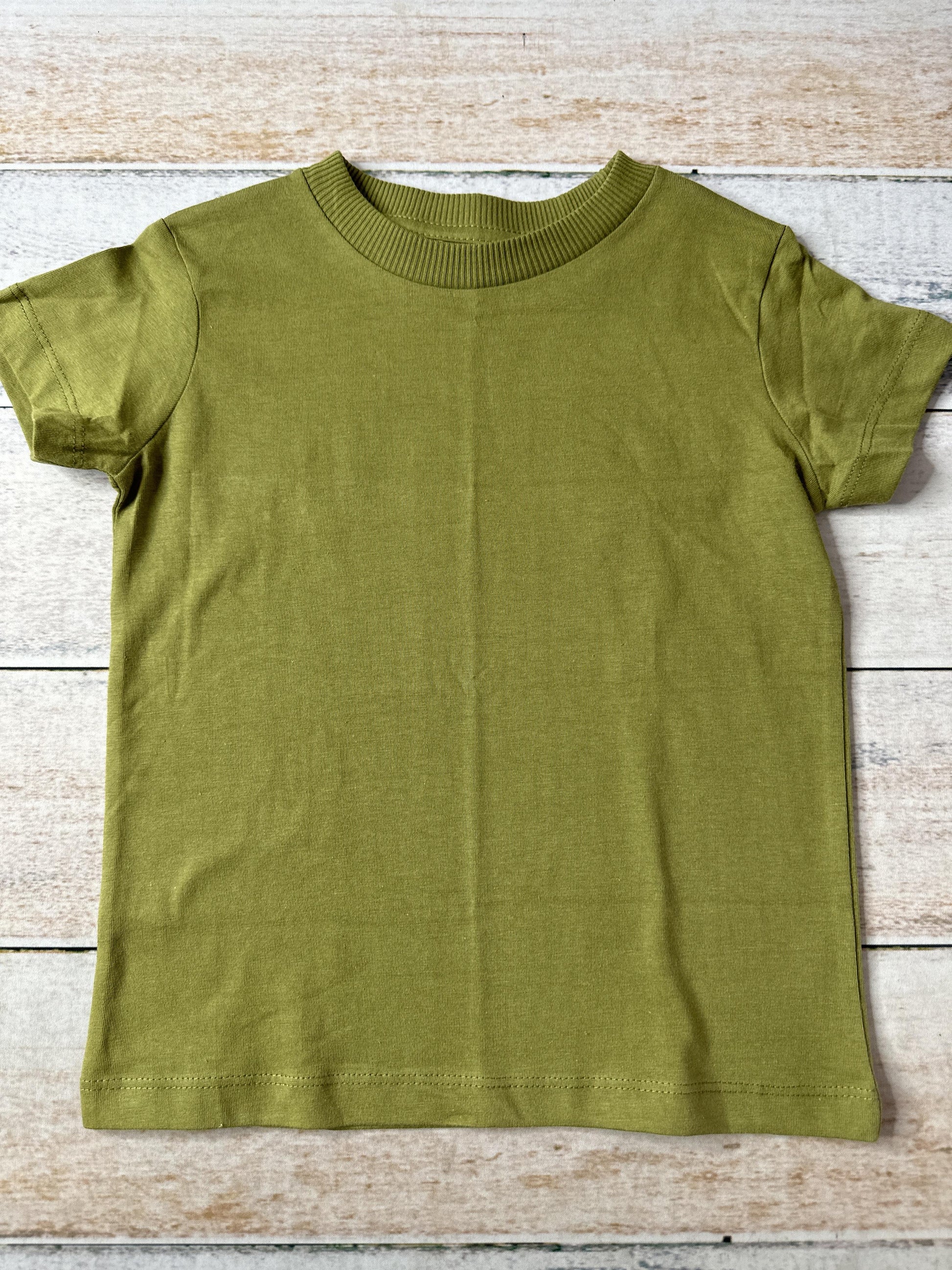 Mightly Unisex Army Green T-Shirt Size: 2T Army Green