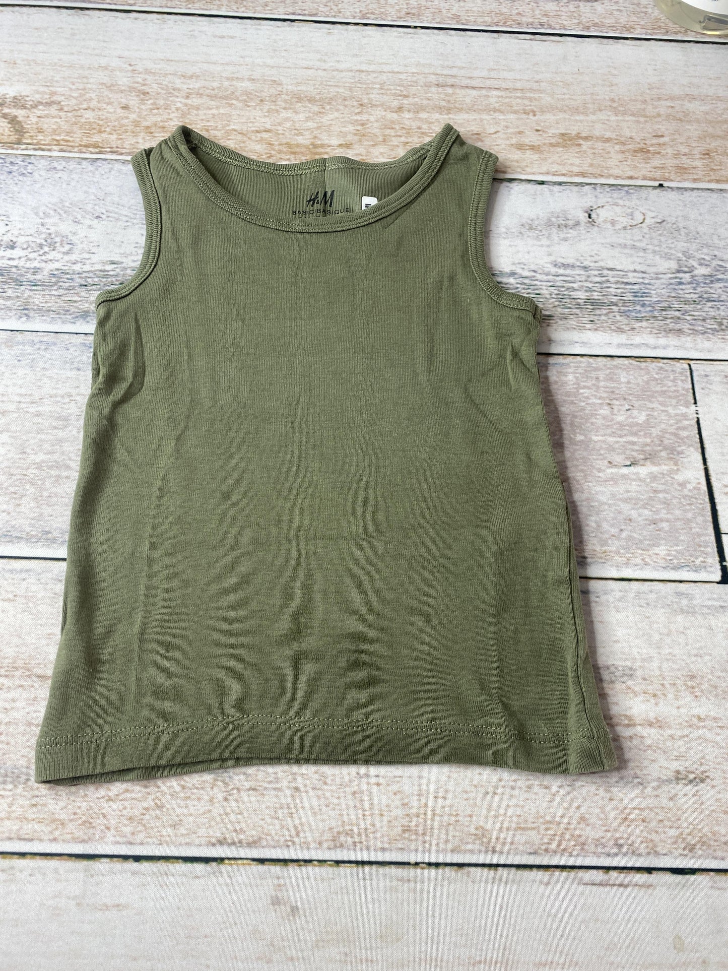 H&M Unisex Army Green Tank Top Size: 2T Army Green