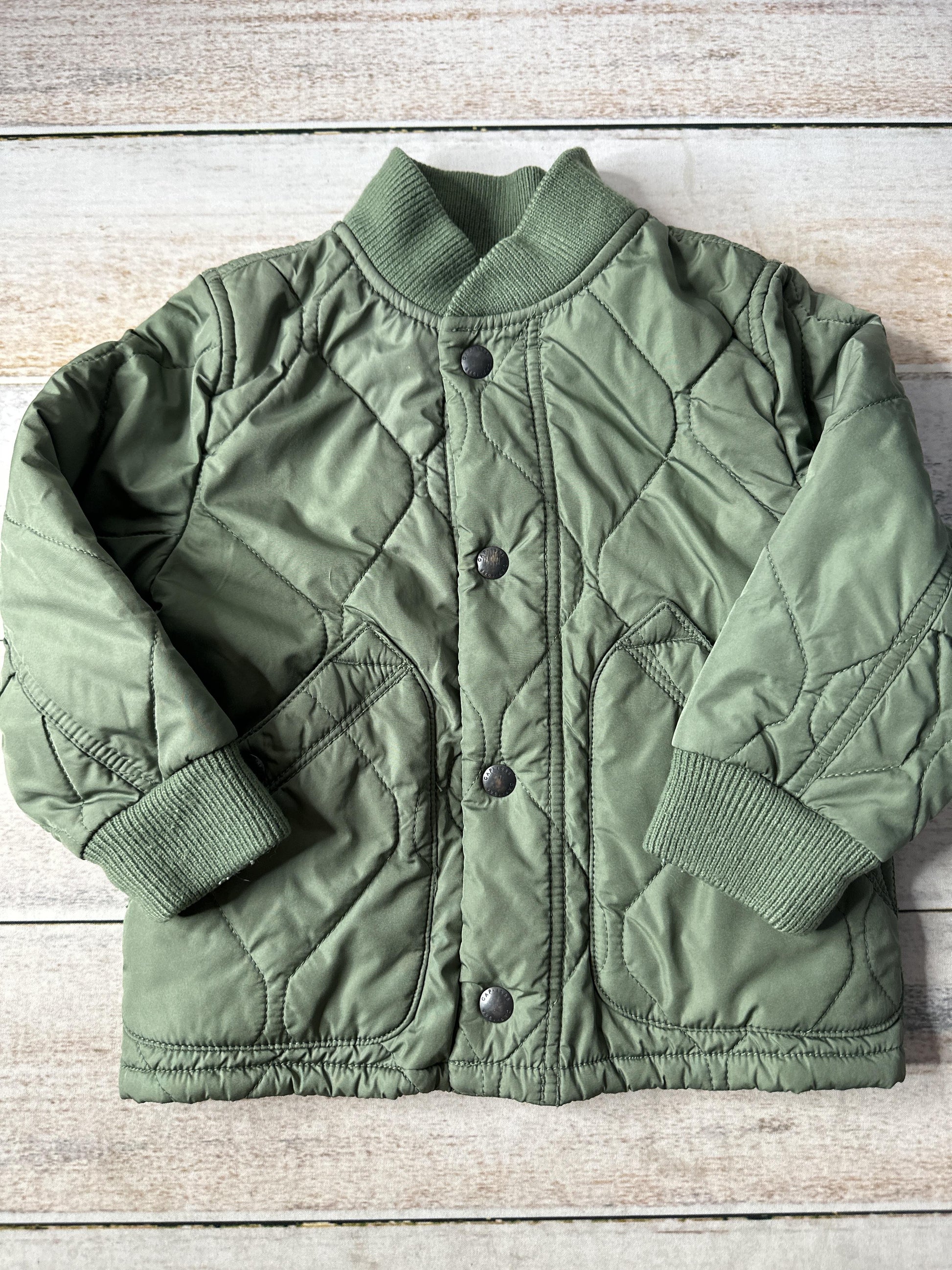 Gap Unisex Army Green Jacket Size: 2 years Army Green