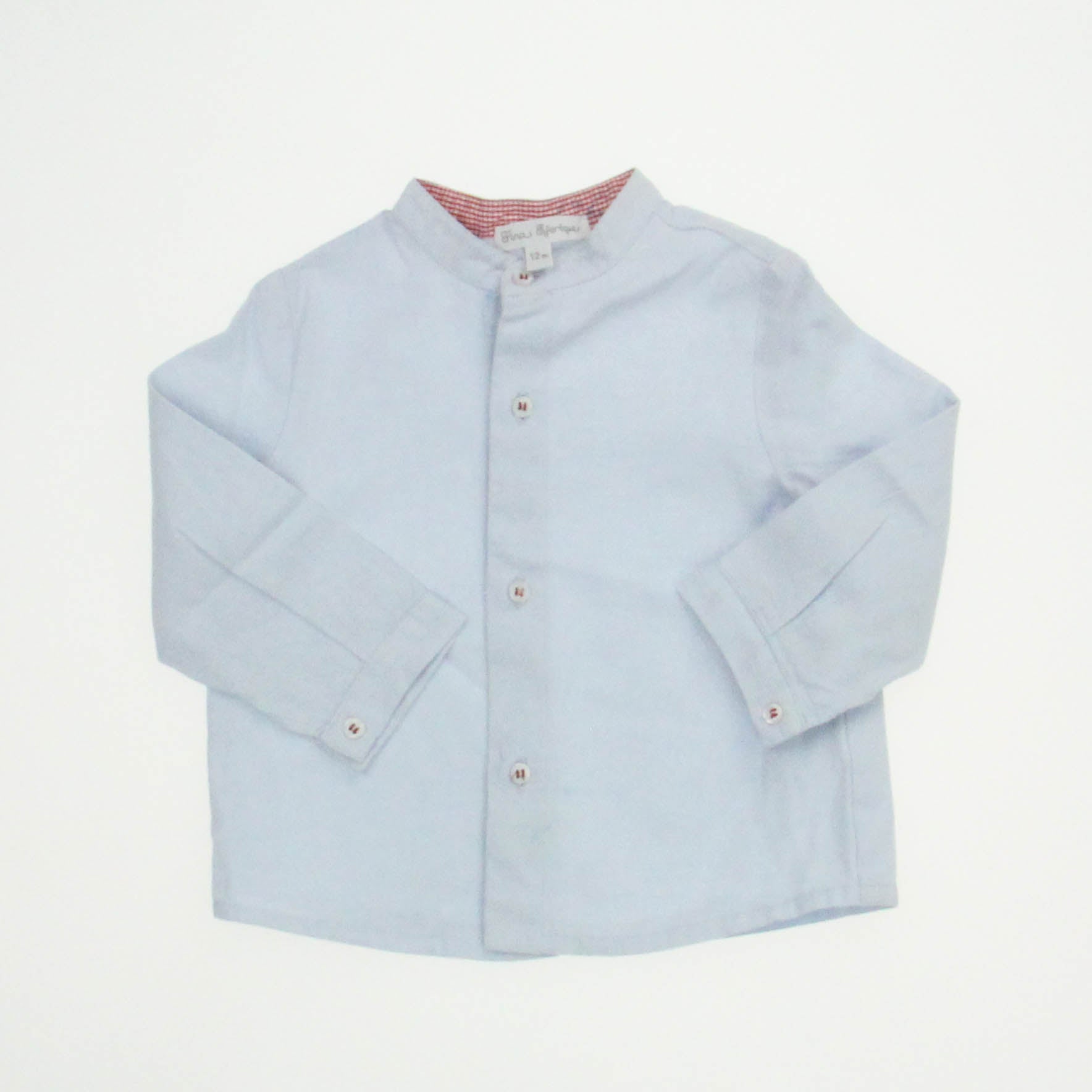 Fina Ejerique Boys Baby Blue Long Sleeve Shirt Size: 12 Months Baby Blue