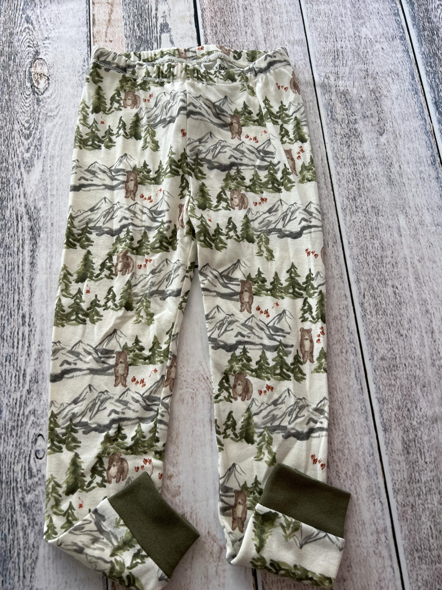 Burt's Bees Boys bears Pajamas Size: 4T bears