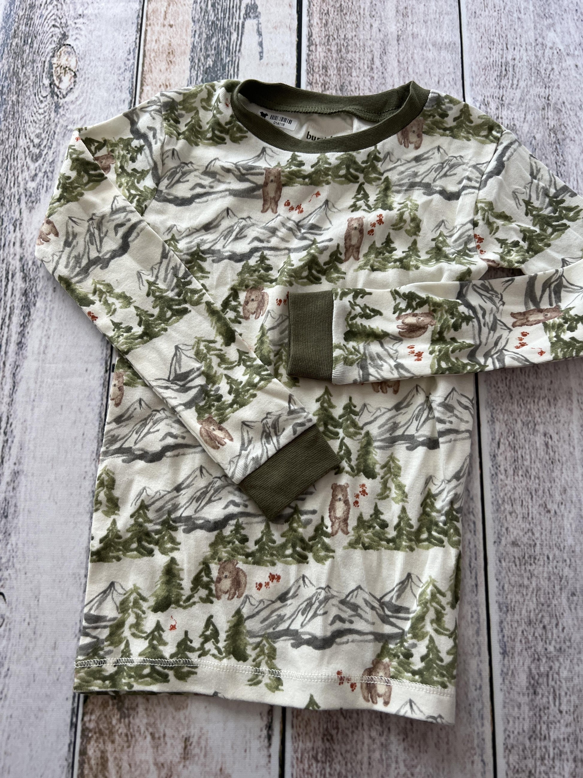 Burt's Bees Boys bears Pajamas Size: 4T bears