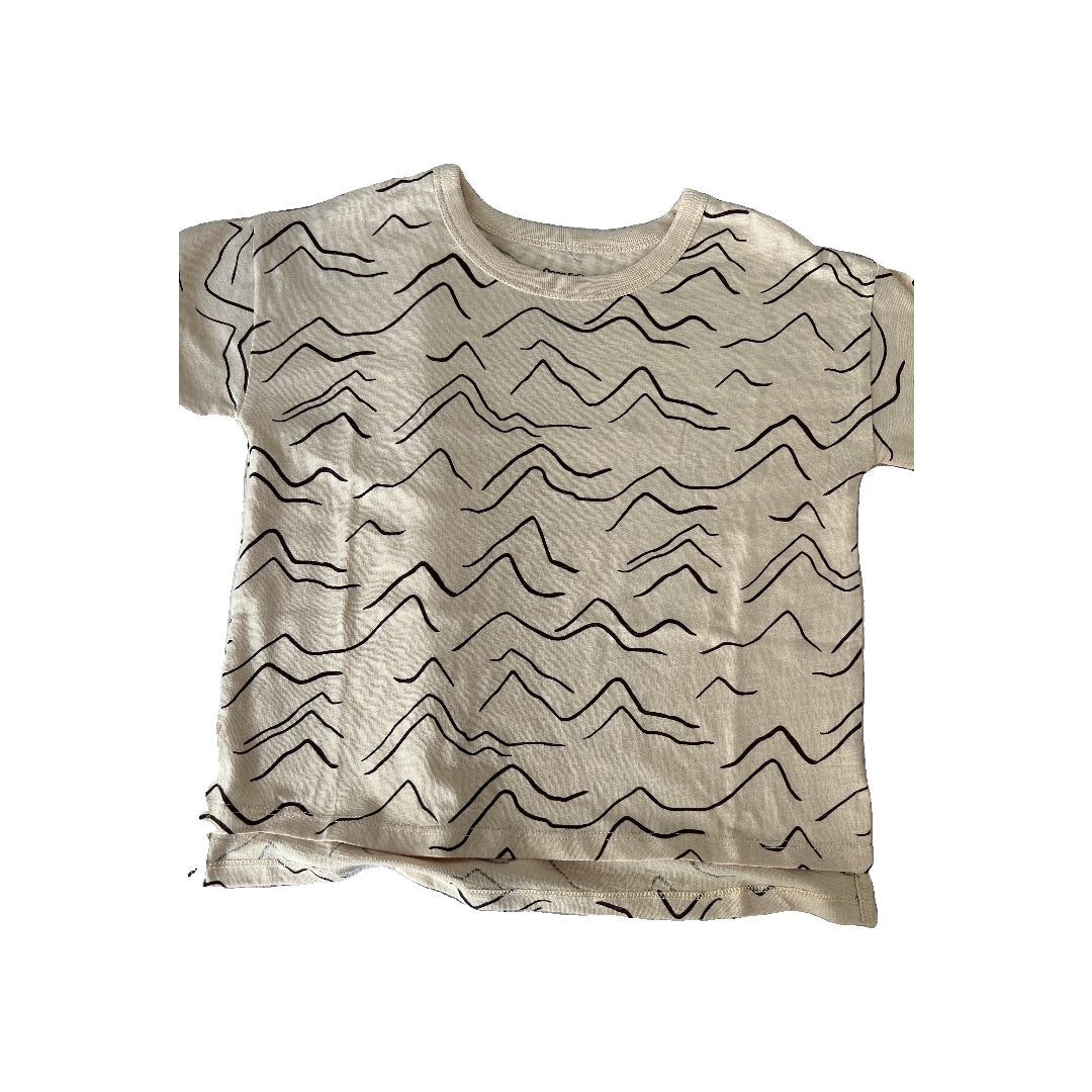 Open Edit Boys Beige | Brown | Pattern T-Shirt Size: 3T Beige | Brown | Pattern
