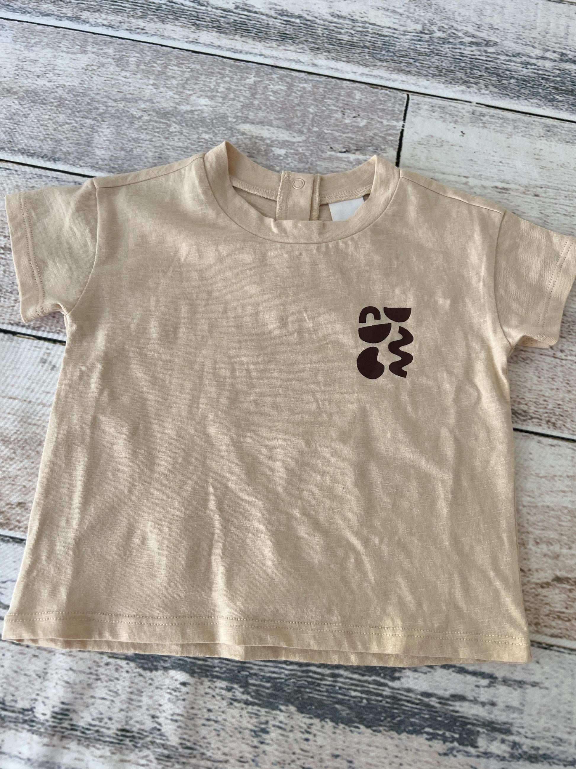 Open Edit Unisex Beige | Brown T-Shirt Size: 12 months Beige | Brown