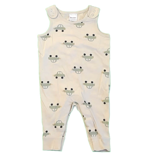 Hanna Andersson Boys Beige Cars Romper Size: 6-12 Months Beige Cars