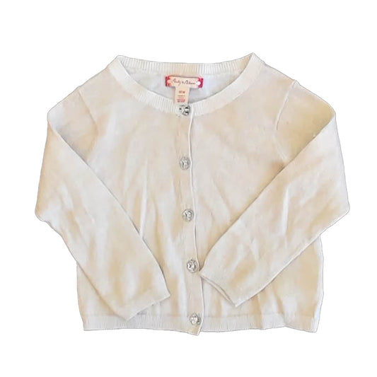 Ruby + Bloom Girls Beige | Gold Cardigan Size: 12 Months Beige | Gold