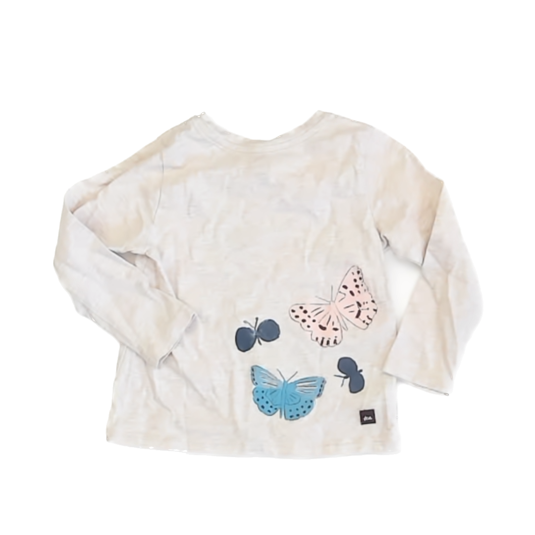 Tea Collection Girls Beige | Graphic Tee Long Sleeve T-Shirt Size: 3T Beige | Graphic Tee