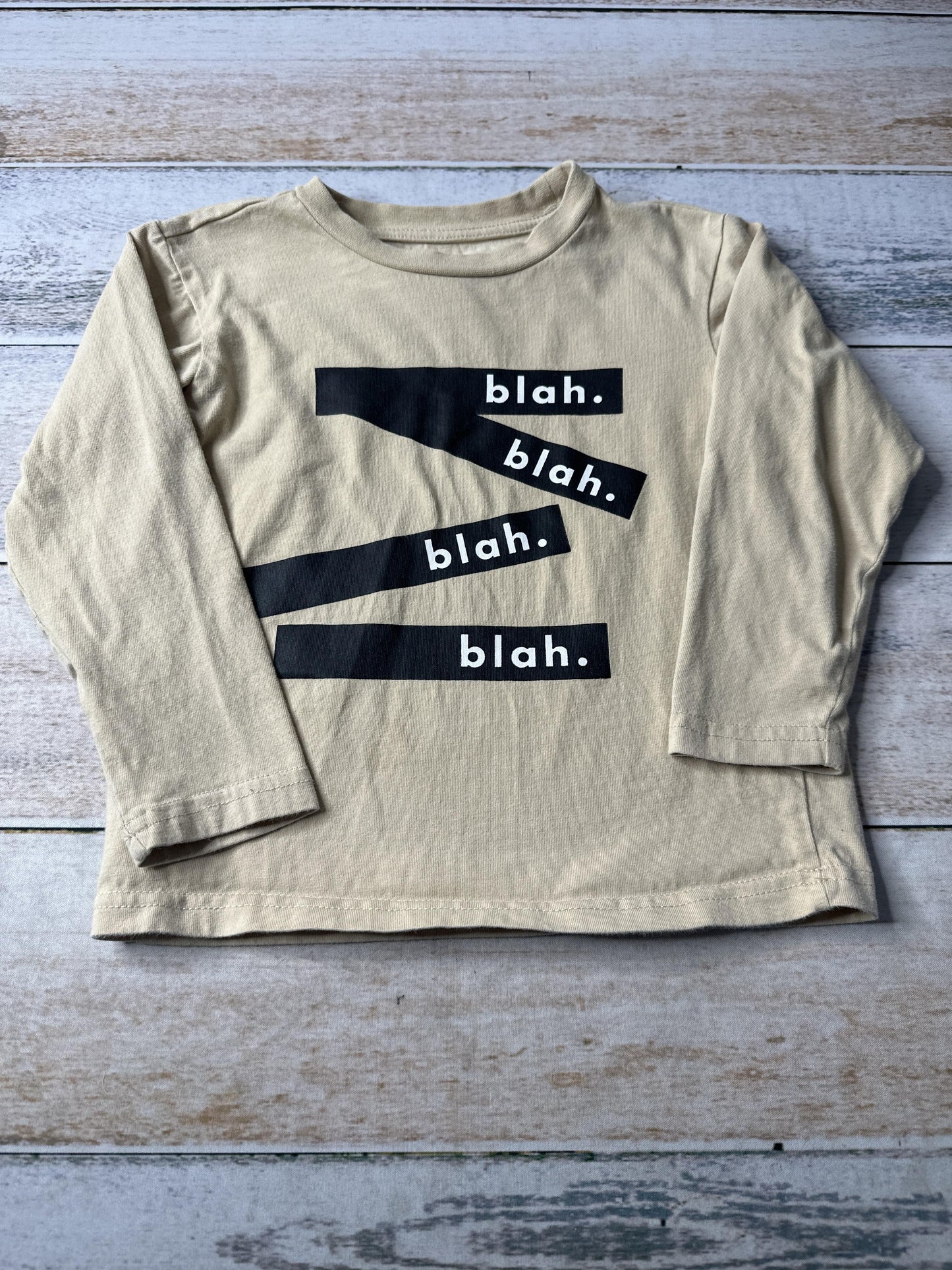 Dot Boys Beige | Graphic Long Sleeve T-Shirt Size: 3T Beige | Graphic