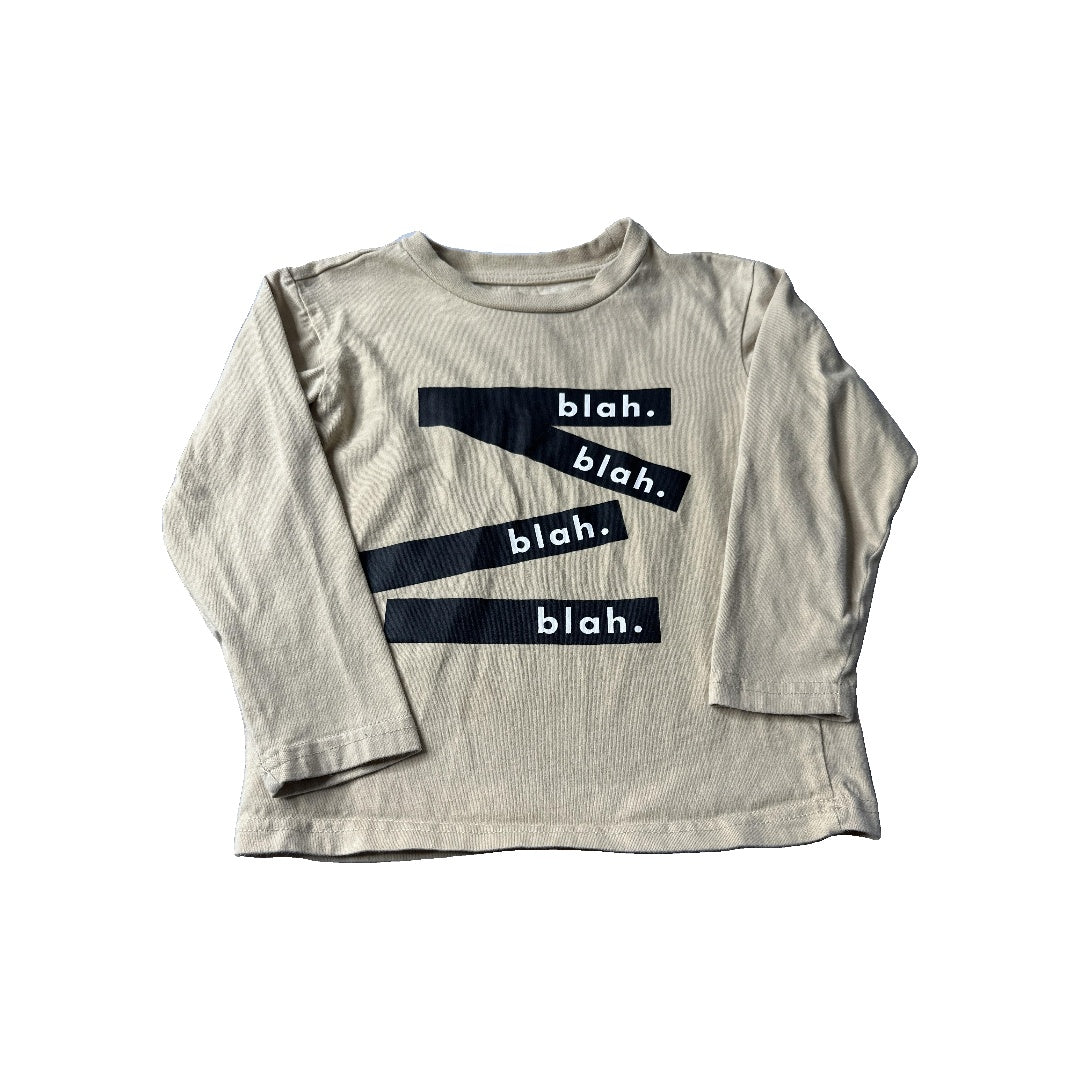Dot Boys Beige | Graphic Long Sleeve T-Shirt Size: 3T Beige | Graphic