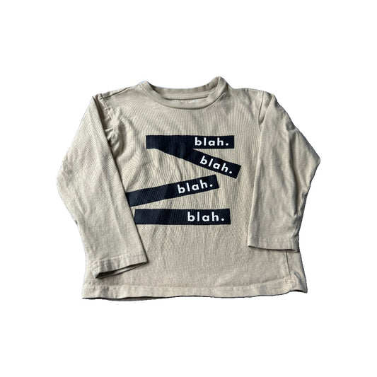 Dot Boys Beige | Graphic Long Sleeve T-Shirt Size: 3T Beige | Graphic