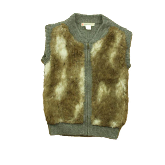 Crewcuts Girls Beige | Gray Vest Size: 3T