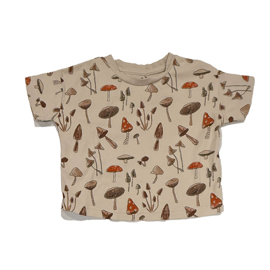 Goumi Boys Beige Mushrooms T-Shirt Size: 6-12 Months Beige Mushrooms