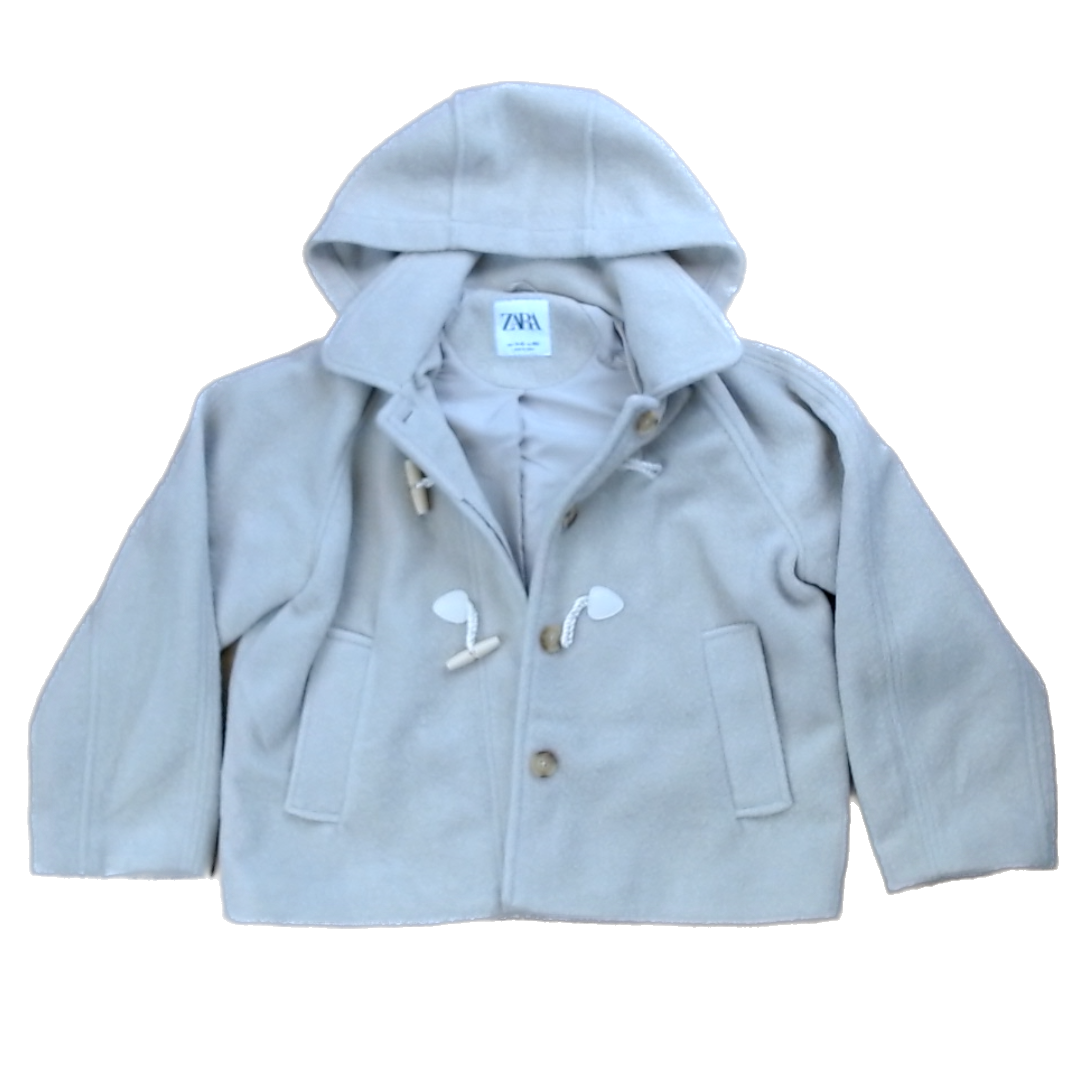 Zara Boys Beige Peacoat Winter Coat Size: 11-12 Years Beige Peacoat