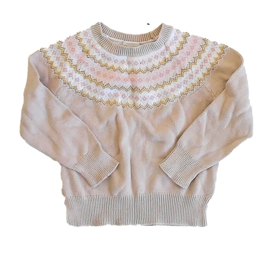 Crewcuts Girls Beige | Pink Sweater Size: 4-5T Beige | Pink