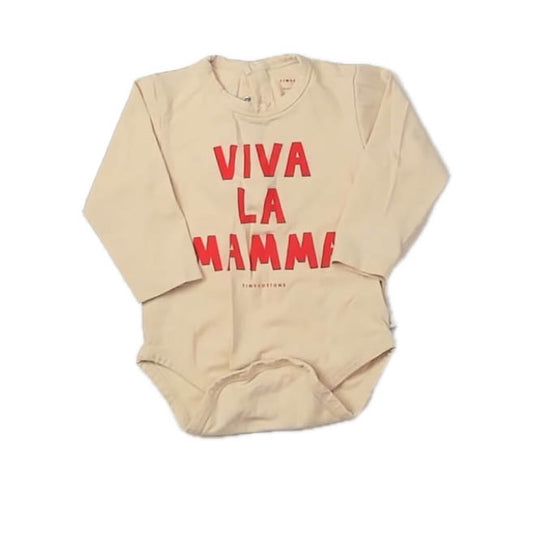Tiny Cottons Boys Beige | Red Onesie Size: 6-12 Months Beige | Red