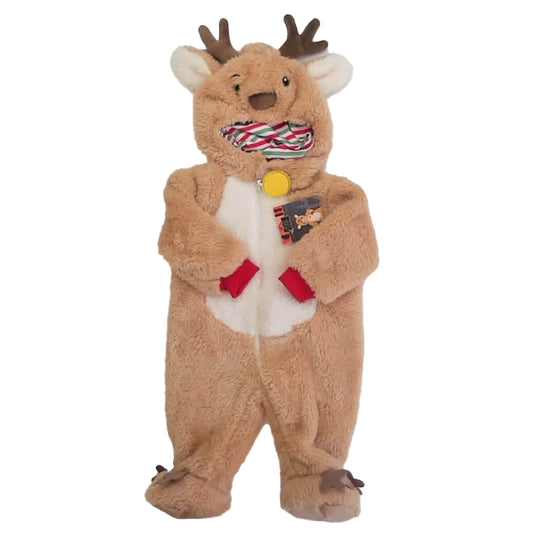 FAO Schwartz Unisex Beige Reindeer Costume Size: 3-6 Months Beige Reindeer
