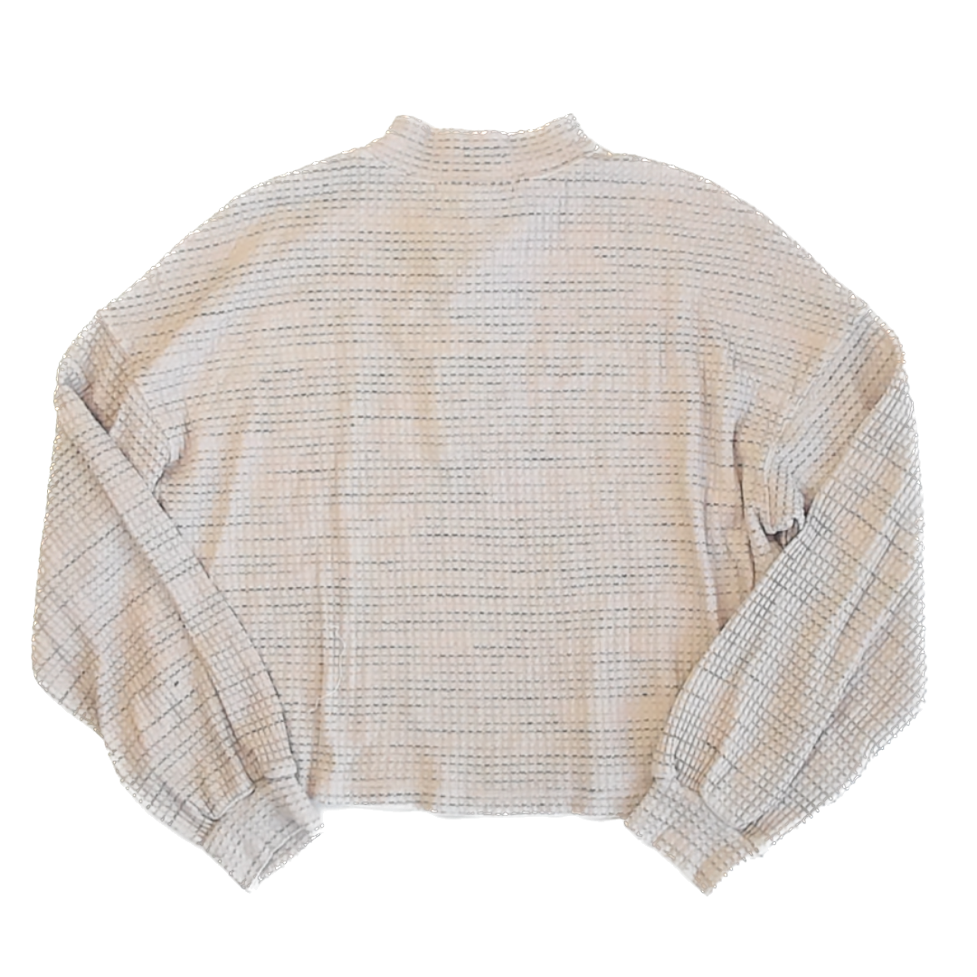 Project Social T Girls Beige | Thin Gray Stripes Sweater Size: 16 Years Beige | Thin Gray Stripes