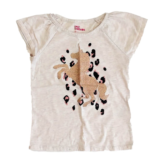Epic Threads Girls Beige Unicorn T-Shirt Size: 6 Years Beige Unicorn