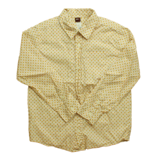 Tea Boys Beige | Yellow Button Down Long Sleeve Size: 8 Years