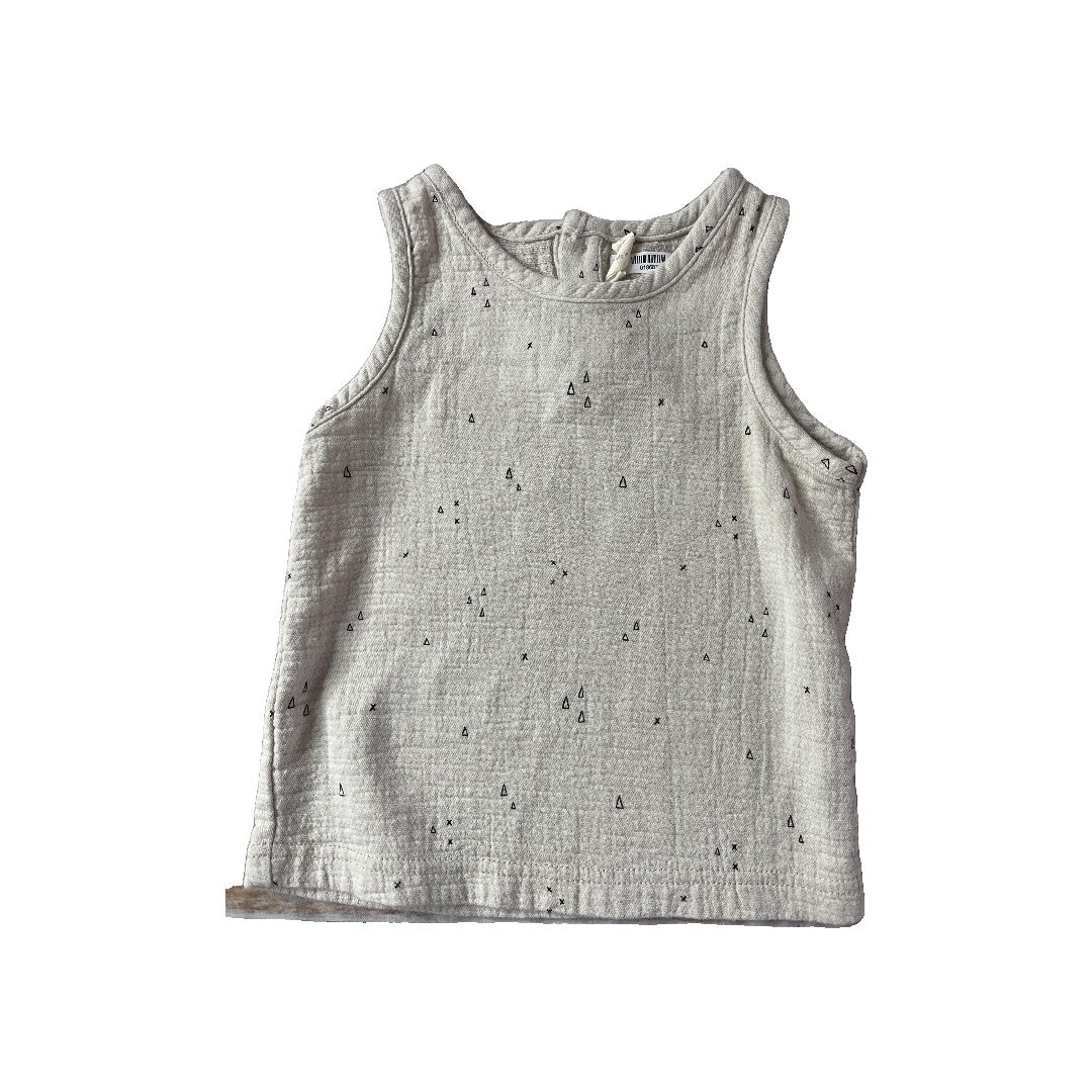 Quincy Mae Unisex Beige Tank Top Size: 2-3 Years Beige