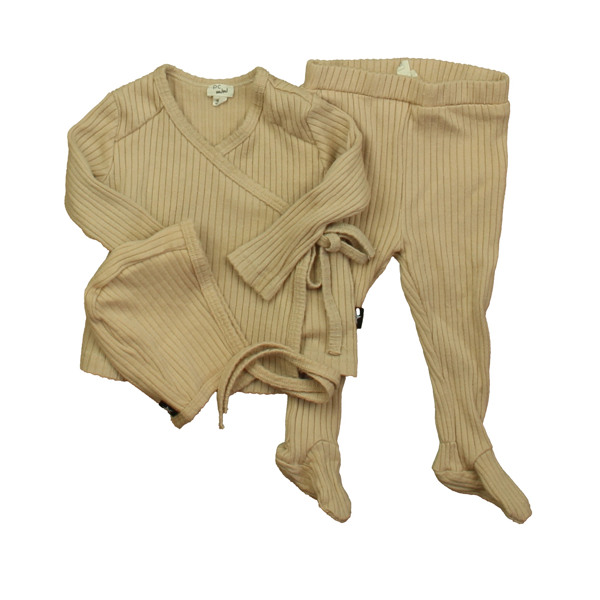 PC Mini Unisex Beige Apparel Sets Size: 9 Months Beige