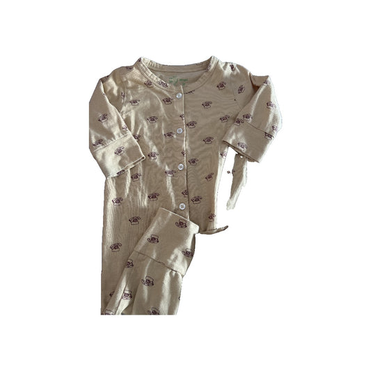 Kate Quinn Unisex Beige Long Sleeve Outfit Size: 2T Beige