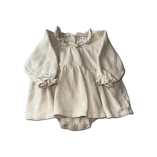 Girls Beige Dress Size: 6-12 months Beige