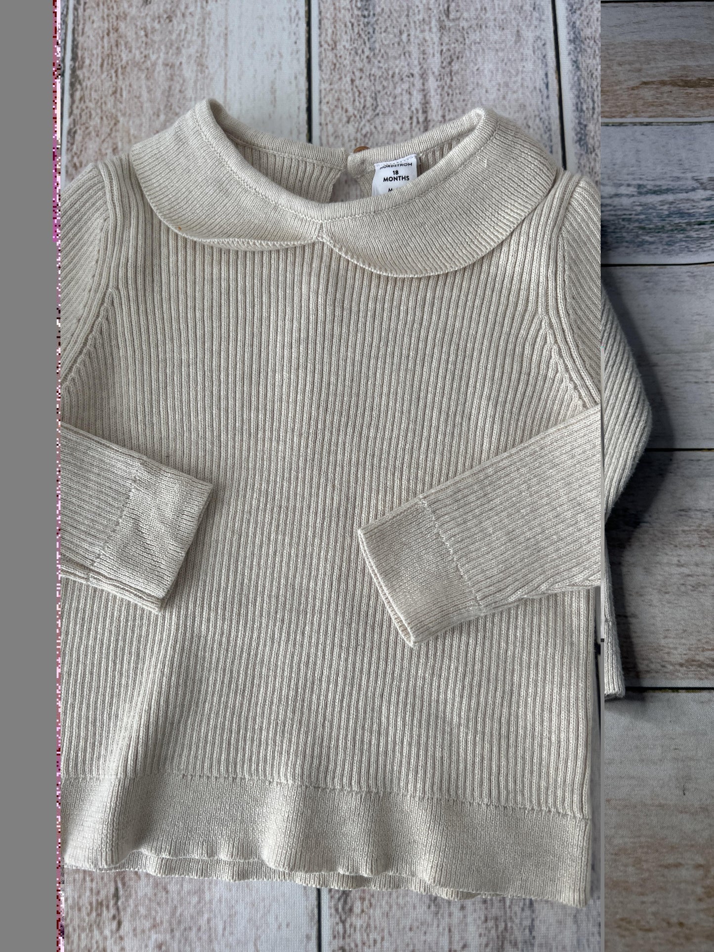 Nordstrom Girls Beige Long Sleeve Shirt Size: 18 months Beige