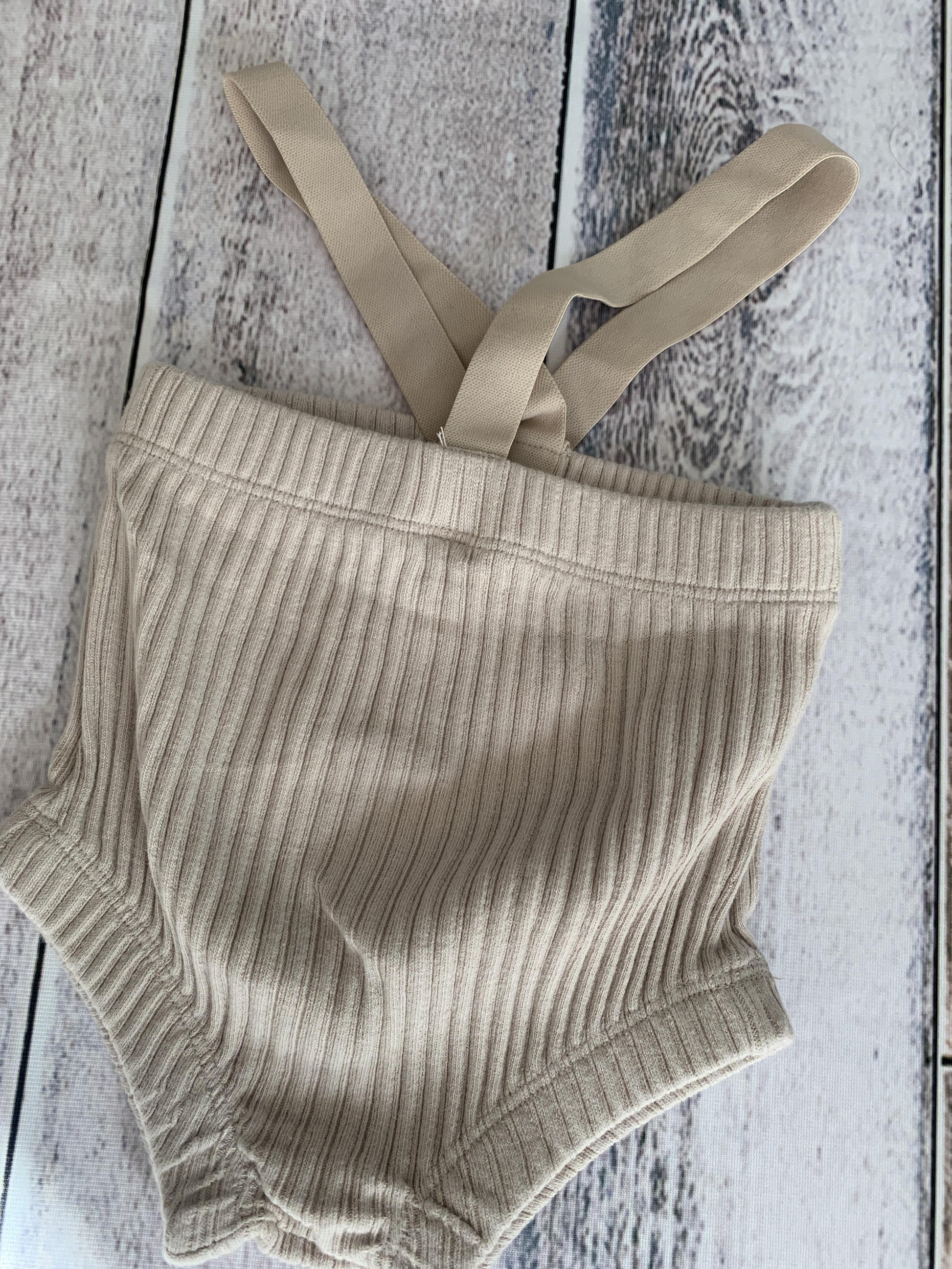 Monbebe Boys Beige Overalls Size: 9 months Beige