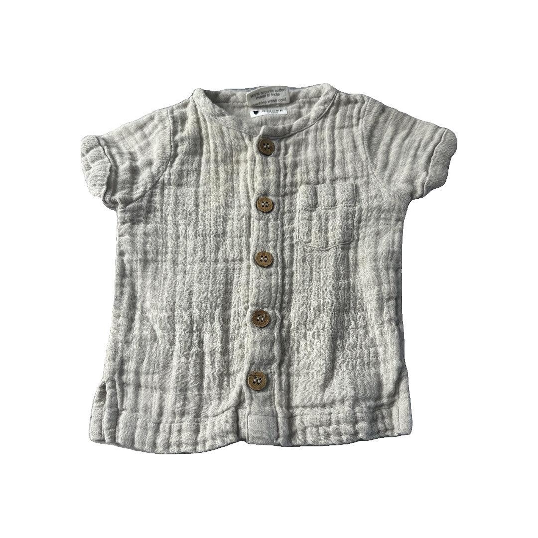 City Mouse Boys Beige Shirt Size: 6-9 months Beige