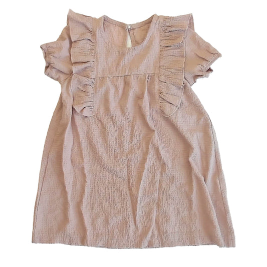 Shein Girls Beige Dress Size: 6 Years Beige
