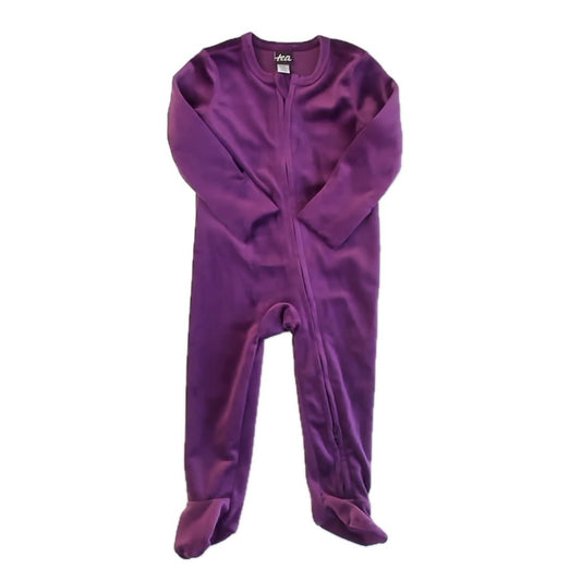 Tea Collection Girls Berry Velour Romper Size: 6-9 Months Berry Velour