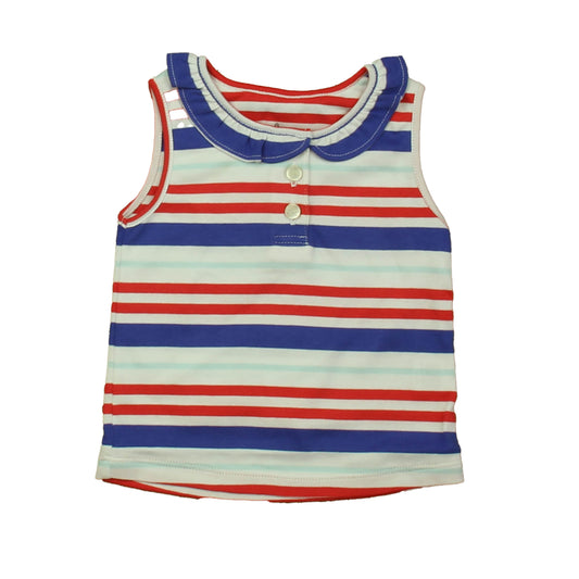 Classic Prep Girls Bittersweet Multistripe Polo Shirt Size: 2-5T Bittersweet Multistripe