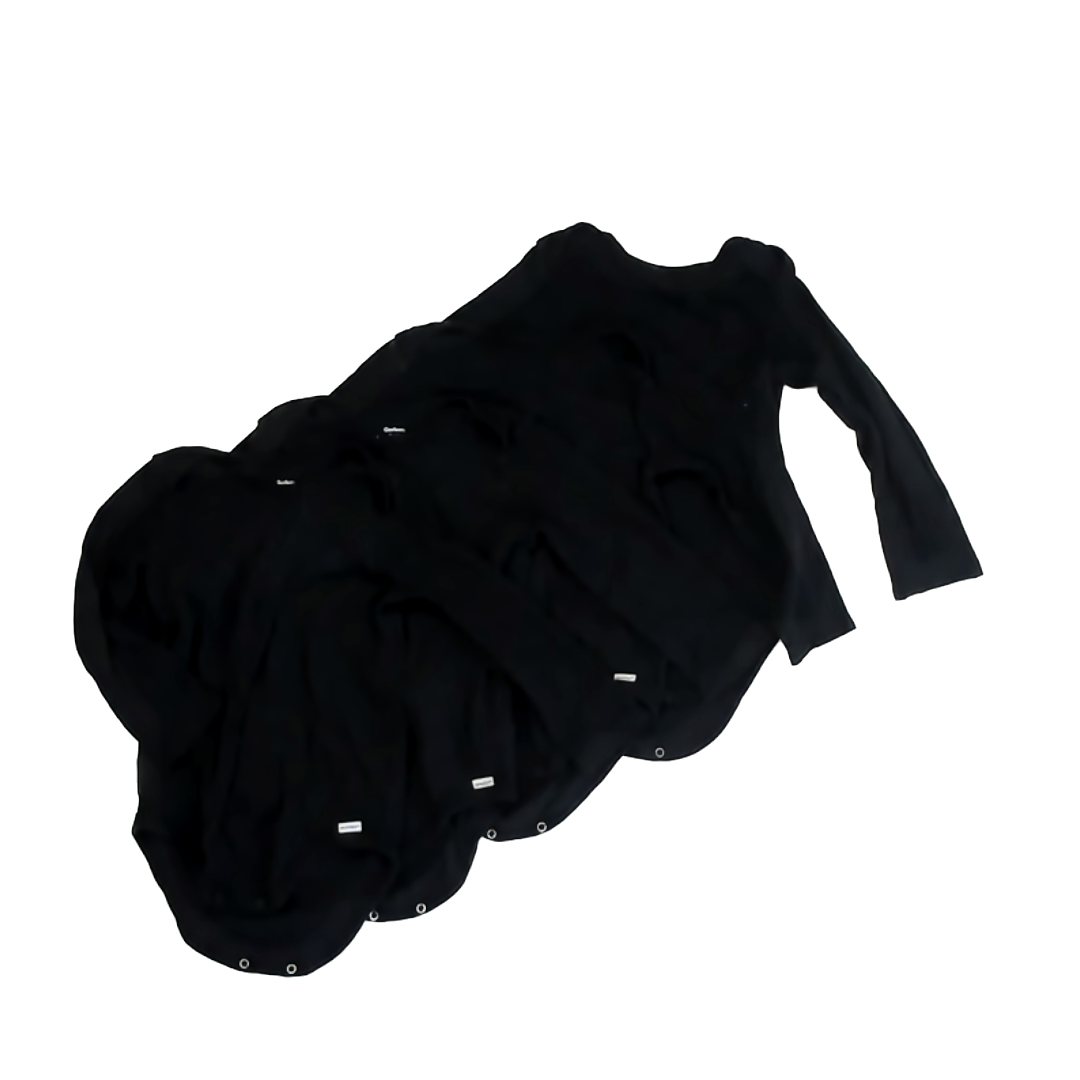 Gerber Unisex Black 4 Pack Onesie Size: 24 Months Black 4 Pack