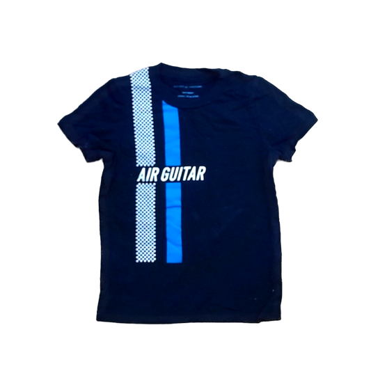 Rockets Of Awesome Boys Black | Air Guitar | Racing Stripe T-Shirt Size: 4T-5T Black | Air Guitar | Racing Stripe