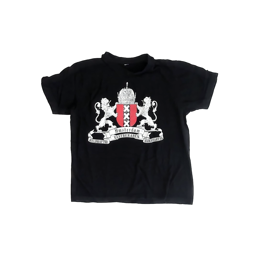 Unknown Boys Black Amsterdam T-Shirt Size: 7-8* Years Black Amsterdam