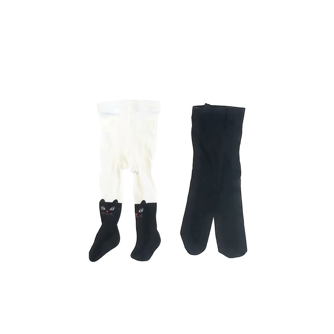 Unknown Girls Black and Cat Tights Size: 6-12 Months Black and Cat