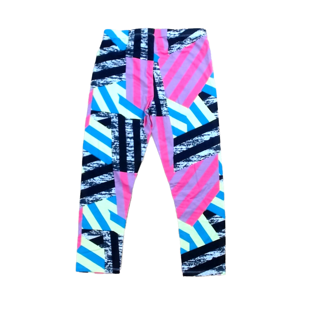 Rockets Of Awesome Girls Black and Neon Design Pants Size: 12 Years Black and Neon Design