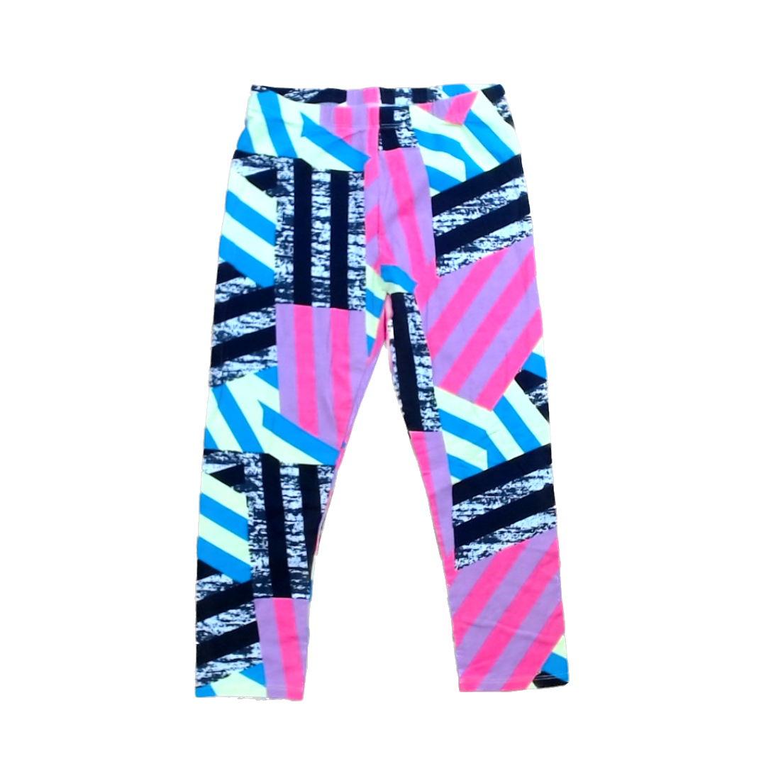 Rockets Of Awesome Girls Black and Neon Design Pants Size: 12 Years Black and Neon Design